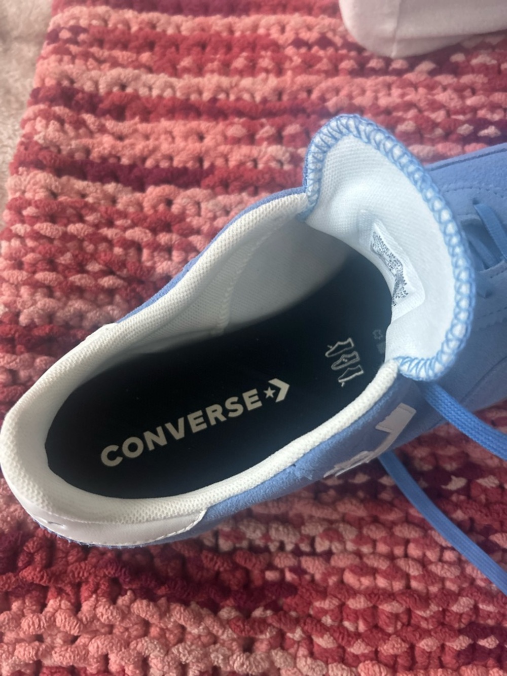 Converse Light Blue Suede Low-Top Sneakers NWT - Picture 7 of 8